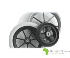 MR WHEELCHAIR FRONT WHEEL CASTORS, WITH OR WITHOUT FORK- SOLIDS ONLY