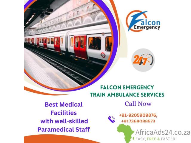 Pick Falcon Emergency Train Ambulance Service in Dibrugarh for Comfortable Patient Relocation - 1