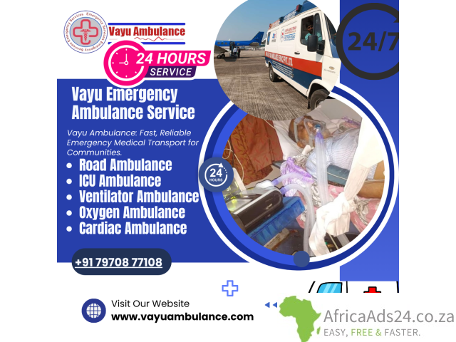 Vayu Road Ambulance Services in Saguna More - With Emergency Response Medical Team - 1