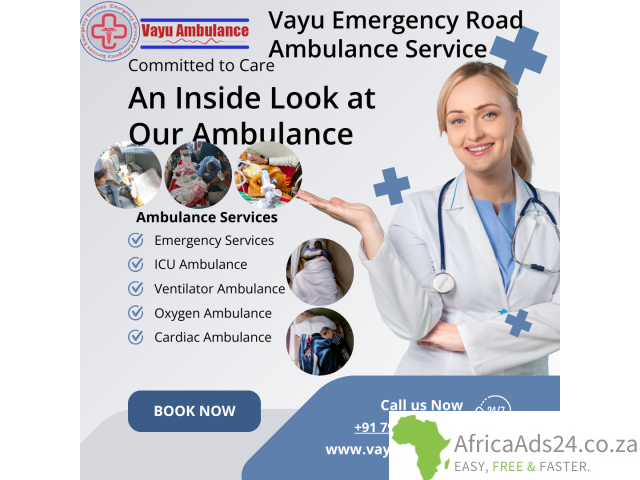 Vayu Road Ambulance Services in Ranchi - With Advanced Life-Support Systems - 1