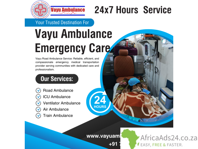 ICU Based Vayu Road Ambulance Services in Patna with Well-Experienced Medical Crew - 1