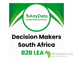 Decision Makers South Africa - B2B Leads - Business To Business
