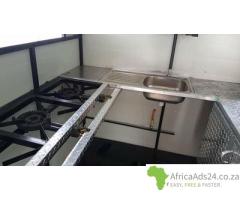 mobile kitchen and toilet