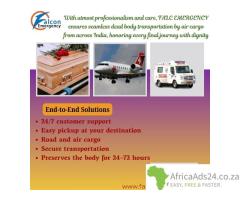 FALC Emergency Body Transfer in Bangalore-Speedy Corpse transiting is offered on Time